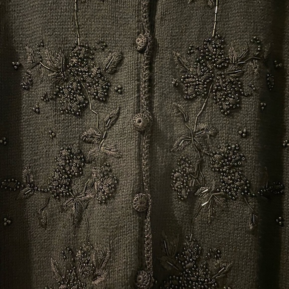 Black bling cardigan women’s 14/16 EUC - Picture 3 of 6